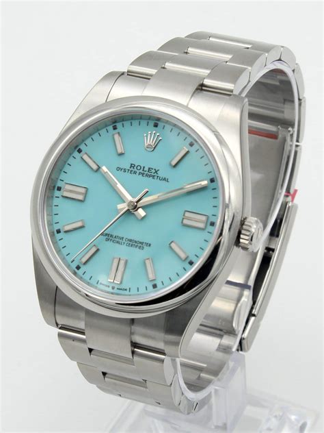 rolex oyster perpetual blue dial 41mm|rolex oyster perpetual 41 tiffany.